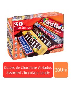 Mars Mixed Variety Pack Snickers, Skittles, M&M'S and 3Musketeers 30 Units