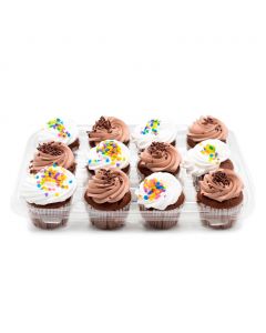Selection Freshly Baked Chocolate Cupcakes 12 Units
