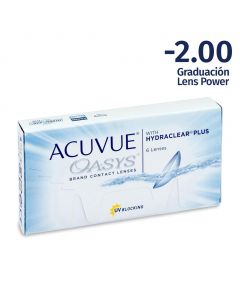 Acuvue Oasys -2.00 Esferico Contact Lenses 6 Units