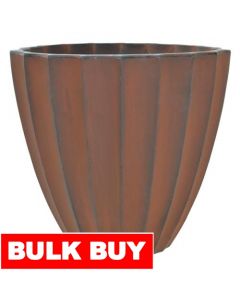DGP Decorative Planter in Rust Color with Wavy Design 50.8 cm x 38.1 cm / 20" x 15"
