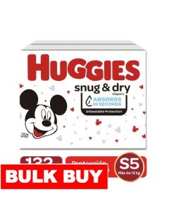 Huggies Snug & Dry Diapers Size 5 / 132 Units
