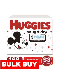 Huggies Snug & Dry Diapers Size 3 / 168 Units