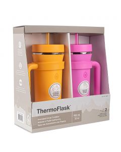 Thermoflask Stainless Steel Thermos Flask with Removable Lid 2 Units / 946.35 mL / 32 oz