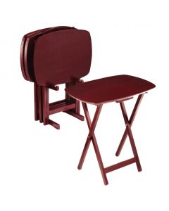 PJ Wood 5 Piece Oversize Tray Table Set