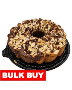 Selection Freshly Baked Premium Marbled Cake with Almonds and Chocolate Chips