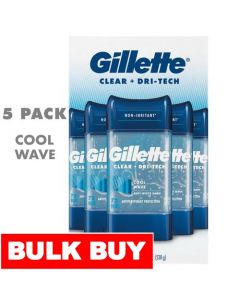 Gillette Cool Wave Deodorant Gel 5 Units / 107 g / 3.8 oz