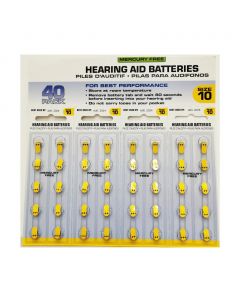 Selection Hearing Aid Batteries Size 10 / 40 Units