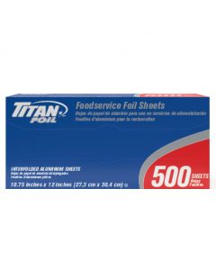Titan Aluminum Foil Sheets 500 Units / 27.3 cm x 30.4 cm / 10.75" x 12"
