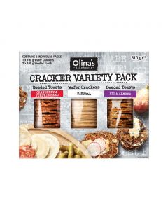 Olina's Bakehouse Crackers Variety Pack 3 Units / 310 g