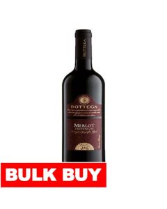 Bottega Merlot Bottle of Red Wine with Slightly Aromatic Spices 750 ml