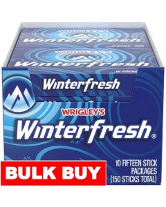 Wrigley's Winterfresh Gum 10 Units / 15 Sticks / 2.5 g / 0.08 oz
