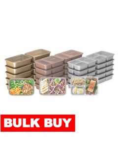 Bentgo Meal Prep Kits - Plastic Containers and Lids 60 Pieces / 30 Sets