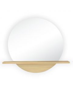 Belle Maison 50.8 cm / 20" Round Mirror with Shelf