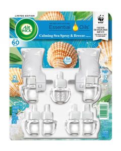 Air Wick Natural Essential Oils Summer Scents 2 Warmers + 7 Refills