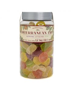 Wonkandy Mediterranean Fruit Flavored Gummy Jar 1.2 kg / 42.3 oz