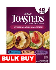 Kellogg's Toasteds Galletas Artesanales de Varios Sabores 5 Cajas / 226 g / 8 oz