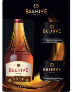 Beehive VSOP Brandy Gift Pack 750 mL + Goblets