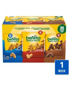 Belvita Cranberry, Cinnamon and Chocolate Flavored Appetizers in Assorted Pack 36 Units / 28 g / 1 oz
