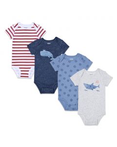 Pekkle Baby Boy Bodysuits 4 Units
