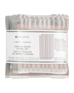 S & Co Home Hand and Face 4-Towel Set