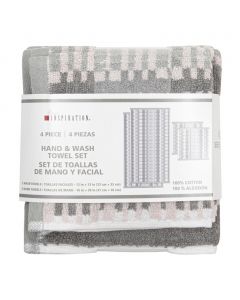 S & Co Home Hand and Face 4-Towel Set
