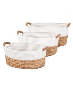 Seville Classics Decorative Basket Set 3 Pieces