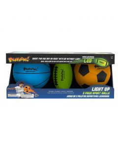 Playhem Set of 3 Sports Balls with Lights
