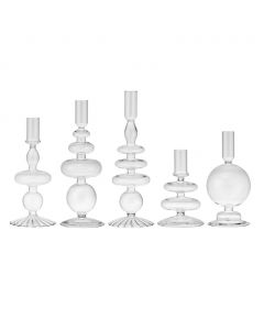 Mikasa Home Accents Retro Style Candle Holder Set 5 Pieces