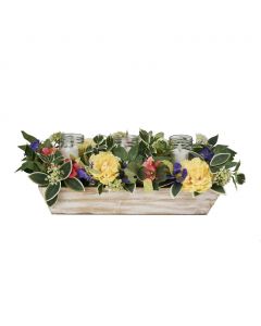 Floral Centerpiece with 3 candle holders and support base