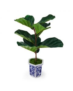 Mikasa Home Accents Artificial Plant with Pots Blue/White Color