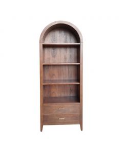 Wooden Arched Cabinet with 2 Drawers 76 cm x 38 cm x 197 cm / 29.92" x 14.96" x 77.56"