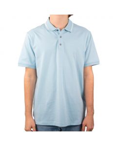 Perry Ellis Men's Polo Shirt with Ottoman Fabric and Button Pad