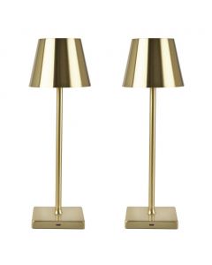 Mikasa Home Accents LED Rechargeable Lamp Set 2 Unidades