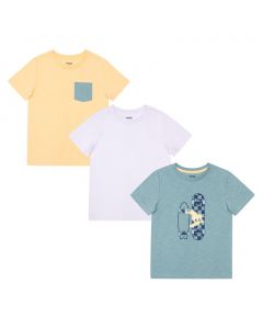 Pekkle Cotton T-Shirt for Boys 3 Pieces