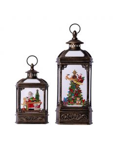 Selection Decorative Christmas Lantern Set with LED Lights 2 Pieces