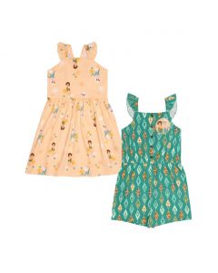 Disney Girl's Printed Dress and Romper Set 2 Pieces