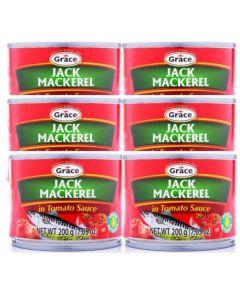Grace Canned Jack Mackerel in Tomato Sauce 6 Units / 200 mL / 6.76 oz