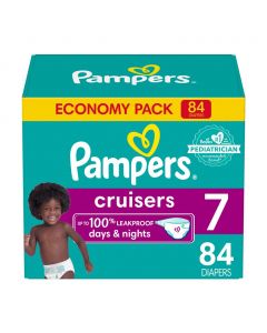 Pampers Size 7 Baby Diapers - 84 Units