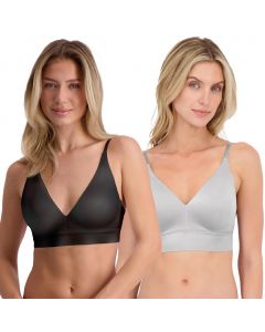 Anne Klein Shiny Fabric Bra 2 Units