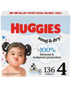Huggies Snug & Dry Size 4 Diapers / 136 Units