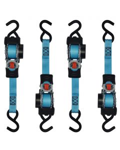 Everest Retractable Tie-Down Straps for Transport and Cargo 4 Units / 2.54 cm x 182.88 cm / 1"x 72"