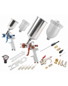 Powerbuilt HVLP Paint Spray Set with Air Regulator and Accessories 23 Pieces