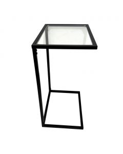 Hongkong Sunhouse Enterprise Metal Side Table with Glass Top