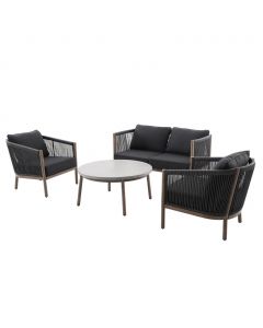 Yotrio Outdoor Steel Patio Set 4 Pieces