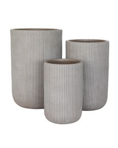 Pottery Land Set of 3 Handmade Clay Planters