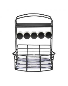 Polder Countertop Organizer with Shelf and 5 Glass Jars