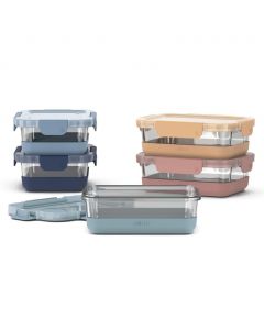 Ello Glass Food Storage Container Set with Lids 10 Pieces