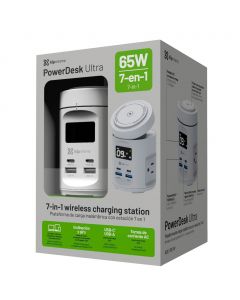 Klipxtreme 7-in-1 Charging Station with Top Wireless Base and Digital Monitoring Display