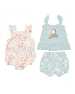Pekkle Cotton Knit Set for Baby Girl 3 Pieces