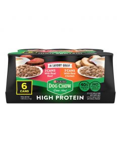 Purina Dog Chow Beef and Chicken Flavor Wet Dog Food 6 Units / 368 g
